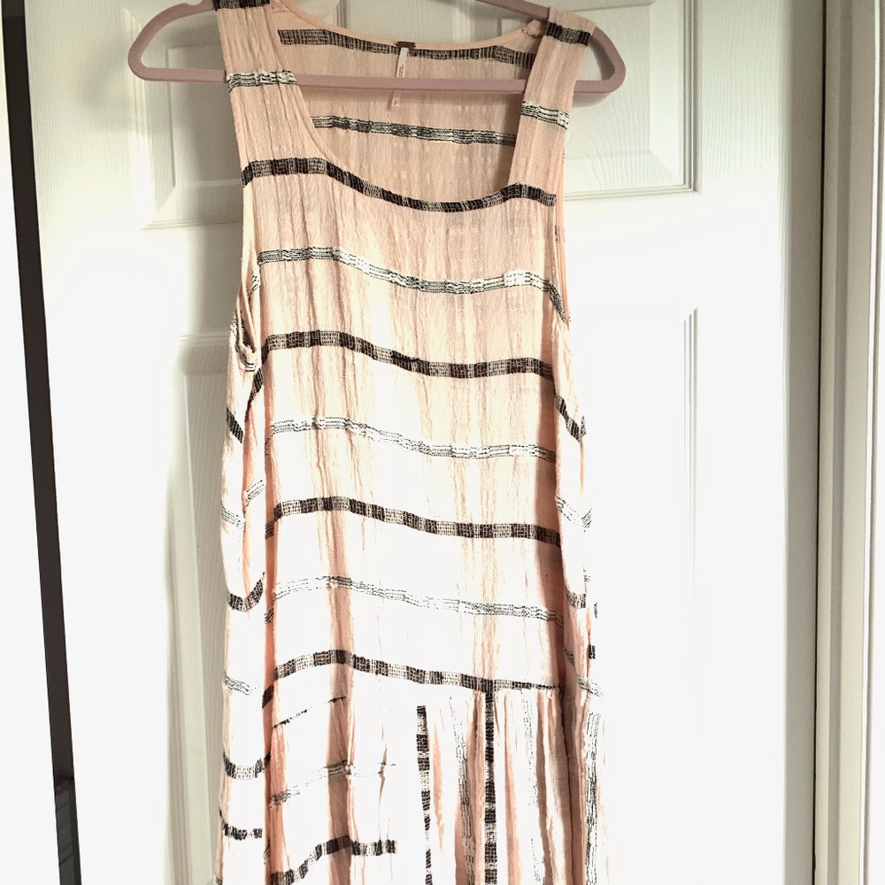 Free People Woven Pale Pink Dress